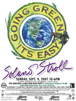 33rd Annual Solano Stroll poster "Going Green - it's easy!"